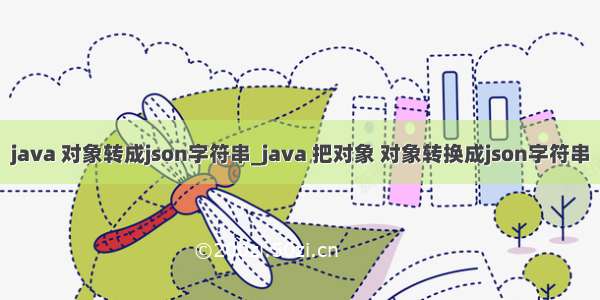 java 对象转成json字符串_java 把对象 对象转换成json字符串