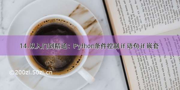 14.从入门到精通：Python条件控制 if 语句 if 嵌套