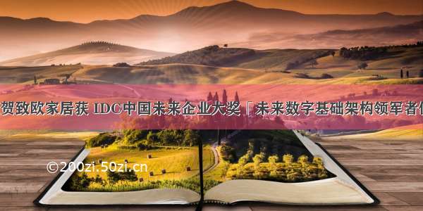 热烈祝贺致欧家居获 IDC中国未来企业大奖「未来数字基础架构领军者优秀奖」