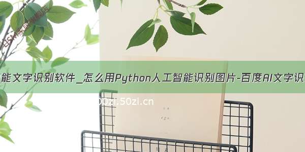 python人工智能文字识别软件_怎么用Python人工智能识别图片-百度AI文字识别使用方法分