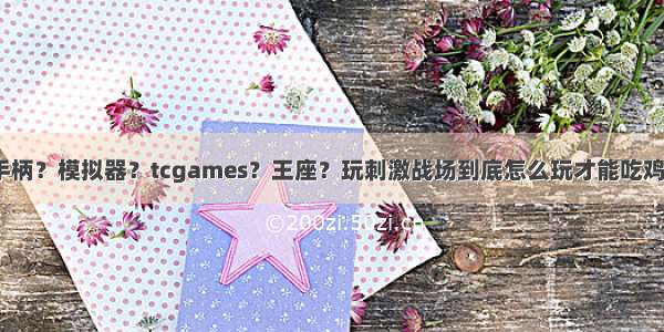 手柄？模拟器？tcgames？王座？玩刺激战场到底怎么玩才能吃鸡？