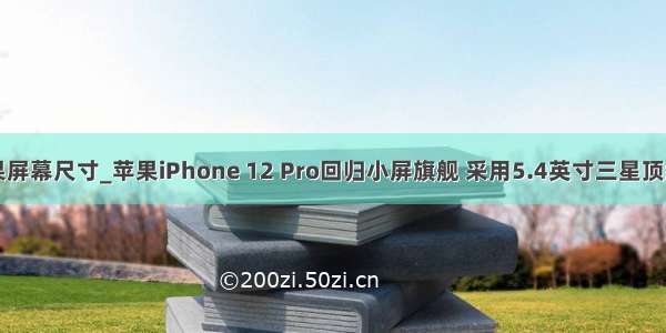 苹果屏幕尺寸_苹果iPhone 12 Pro回归小屏旗舰 采用5.4英寸三星顶级屏