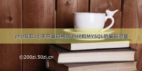 php获取sql字符编码格式 PHP和MYSQL的编码问题