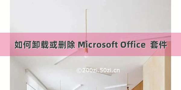 如何卸载或删除 Microsoft Office  套件