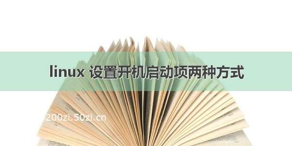 linux 设置开机启动项两种方式