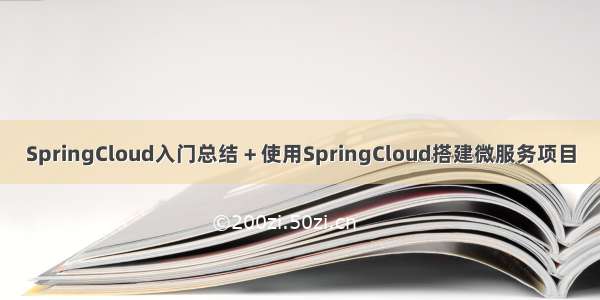 SpringCloud入门总结 + 使用SpringCloud搭建微服务项目
