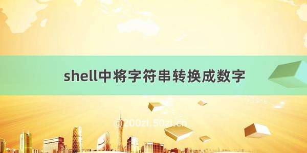 shell中将字符串转换成数字