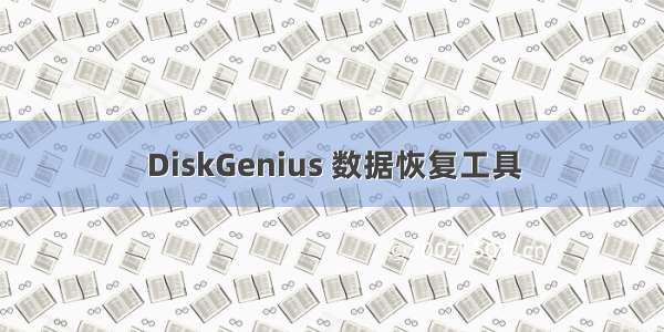 DiskGenius 数据恢复工具