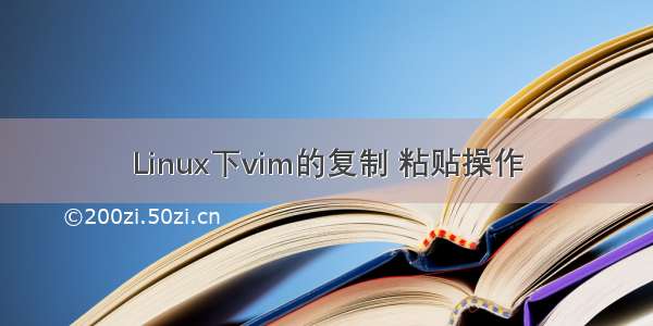 Linux下vim的复制 粘贴操作