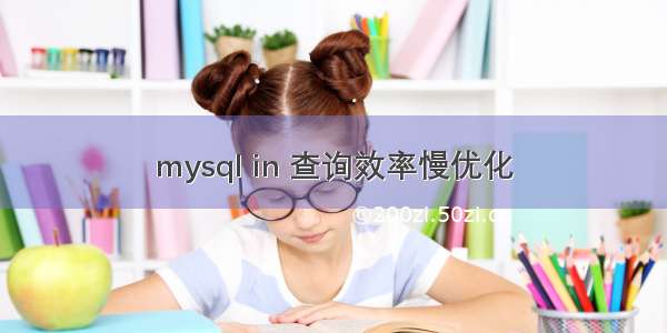 mysql in 查询效率慢优化