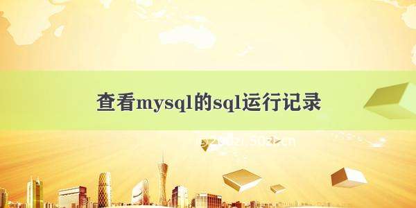 查看mysql的sql运行记录