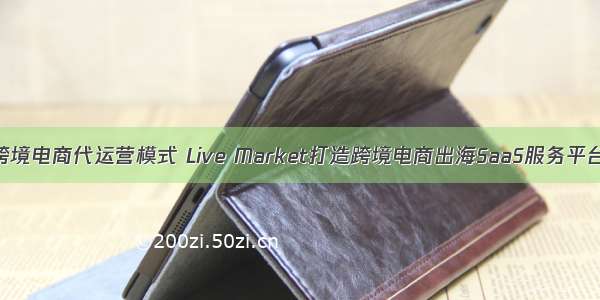 跨境电商代运营模式 Live Market打造跨境电商出海SaaS服务平台