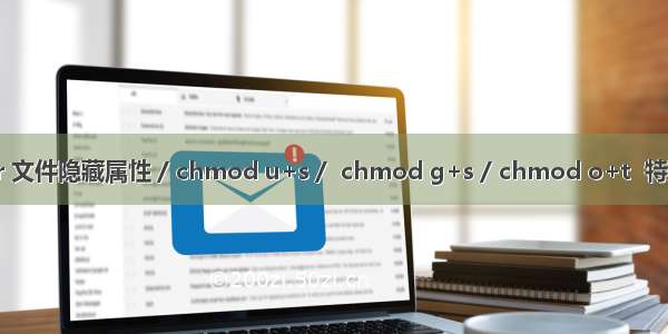 chattr 文件隐藏属性 / chmod u+s /  chmod g+s / chmod o+t  特殊权限