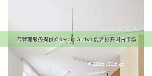 云管理服务提供商Bespin Global 能否打开国内市场