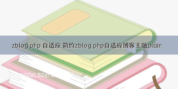 zblog php 自适应 简约zblog php自适应博客主题plain