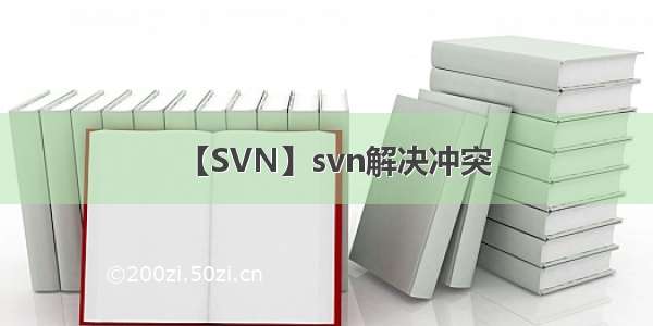 【SVN】svn解决冲突