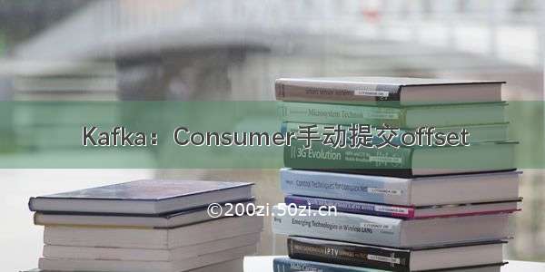 Kafka：Consumer手动提交offset