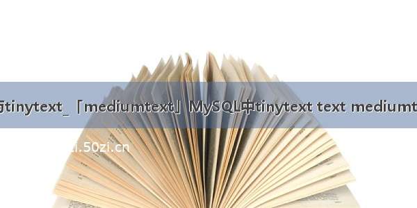 mysql的text与tinytext_「mediumtext」MySQL中tinytext text mediumtext和longtext