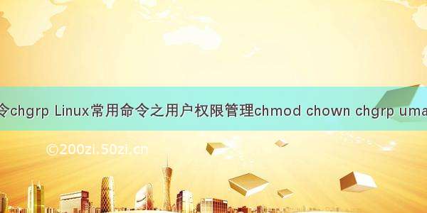linux权限命令chgrp Linux常用命令之用户权限管理chmod chown chgrp umask命令讲解...