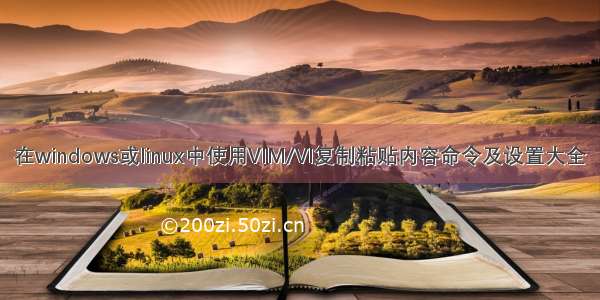 在windows或linux中使用VIM/VI复制粘贴内容命令及设置大全