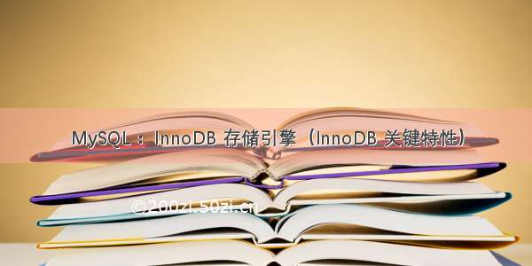 MySQL ：InnoDB 存储引擎（lnnoDB 关键特性）
