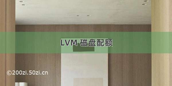 LVM 磁盘配额