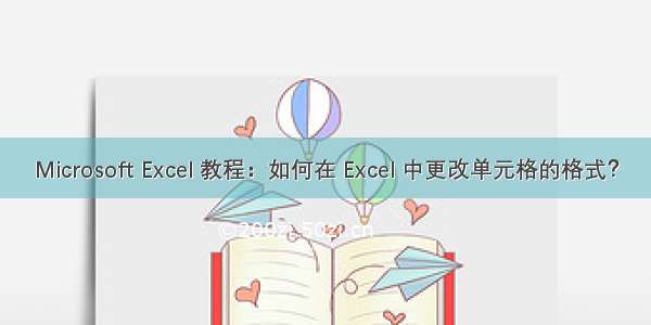 Microsoft Excel 教程：如何在 Excel 中更改单元格的格式？