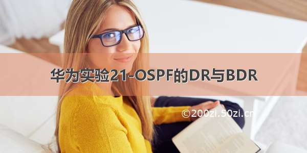 华为实验21-OSPF的DR与BDR