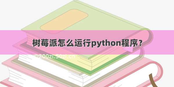 树莓派怎么运行python程序？