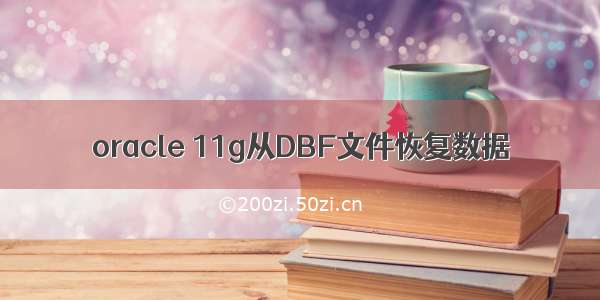 oracle 11g从DBF文件恢复数据