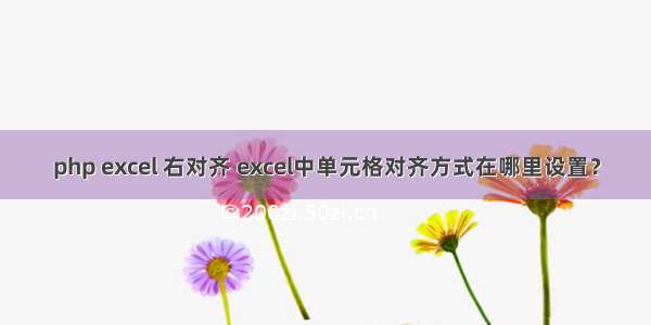 php excel 右对齐 excel中单元格对齐方式在哪里设置？