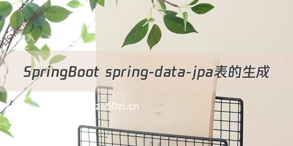 SpringBoot spring-data-jpa表的生成