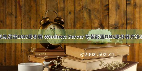 虚拟机搭建DNS服务器 Windows Server 安装配置DNS服务器方法详解