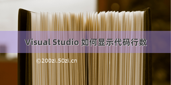 Visual Studio 如何显示代码行数