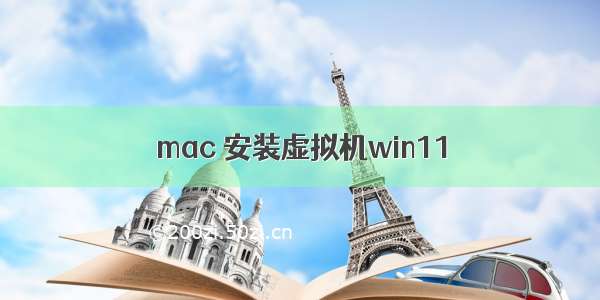 mac 安装虚拟机win11