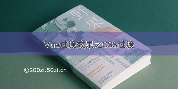 Vue过渡效果之CSS过渡