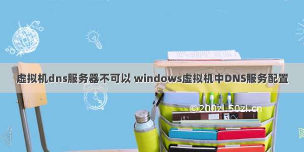 虚拟机dns服务器不可以 windows虚拟机中DNS服务配置