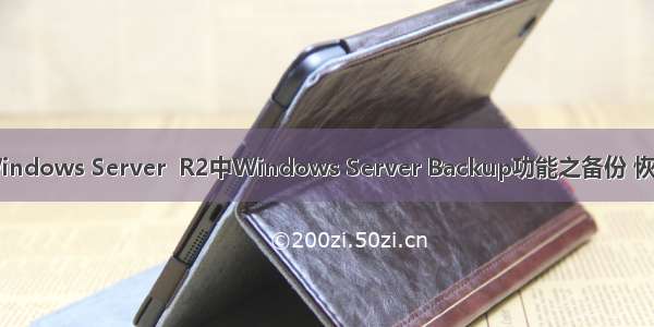 Windows Server  R2中Windows Server Backup功能之备份 恢复