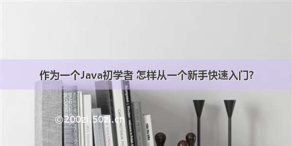 作为一个Java初学者 怎样从一个新手快速入门？