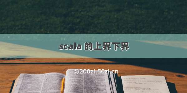 scala 的上界下界