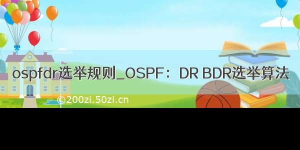 ospfdr选举规则_OSPF：DR BDR选举算法