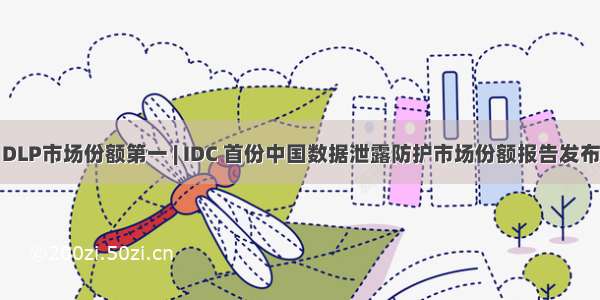 DLP市场份额第一 | IDC 首份中国数据泄露防护市场份额报告发布