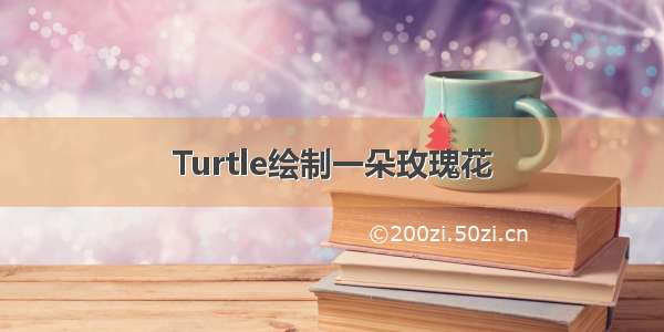 Turtle绘制一朵玫瑰花