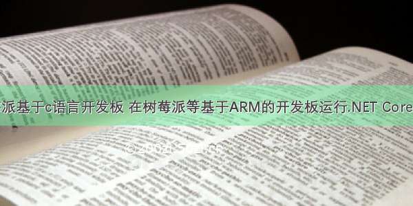 树莓派基于c语言开发板 在树莓派等基于ARM的开发板运行.NET Core程序