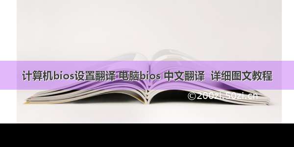 计算机bios设置翻译 电脑bios 中文翻译  详细图文教程