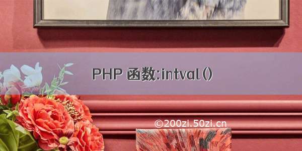 PHP 函数:intval()