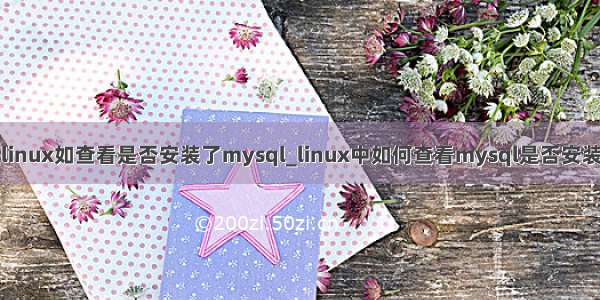 linux如查看是否安装了mysql_linux中如何查看mysql是否安装