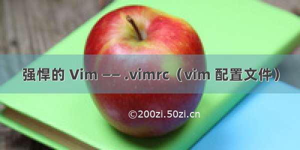 强悍的 Vim —— .vimrc（vim 配置文件）