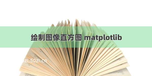 绘制图像直方图 matplotlib