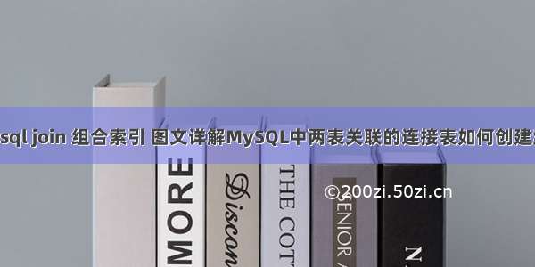 mysql join 组合索引 图文详解MySQL中两表关联的连接表如何创建索引